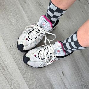 Nike | Y2K Shox white pink futuristic sporty Blockcore sneakers | WMS 9.5